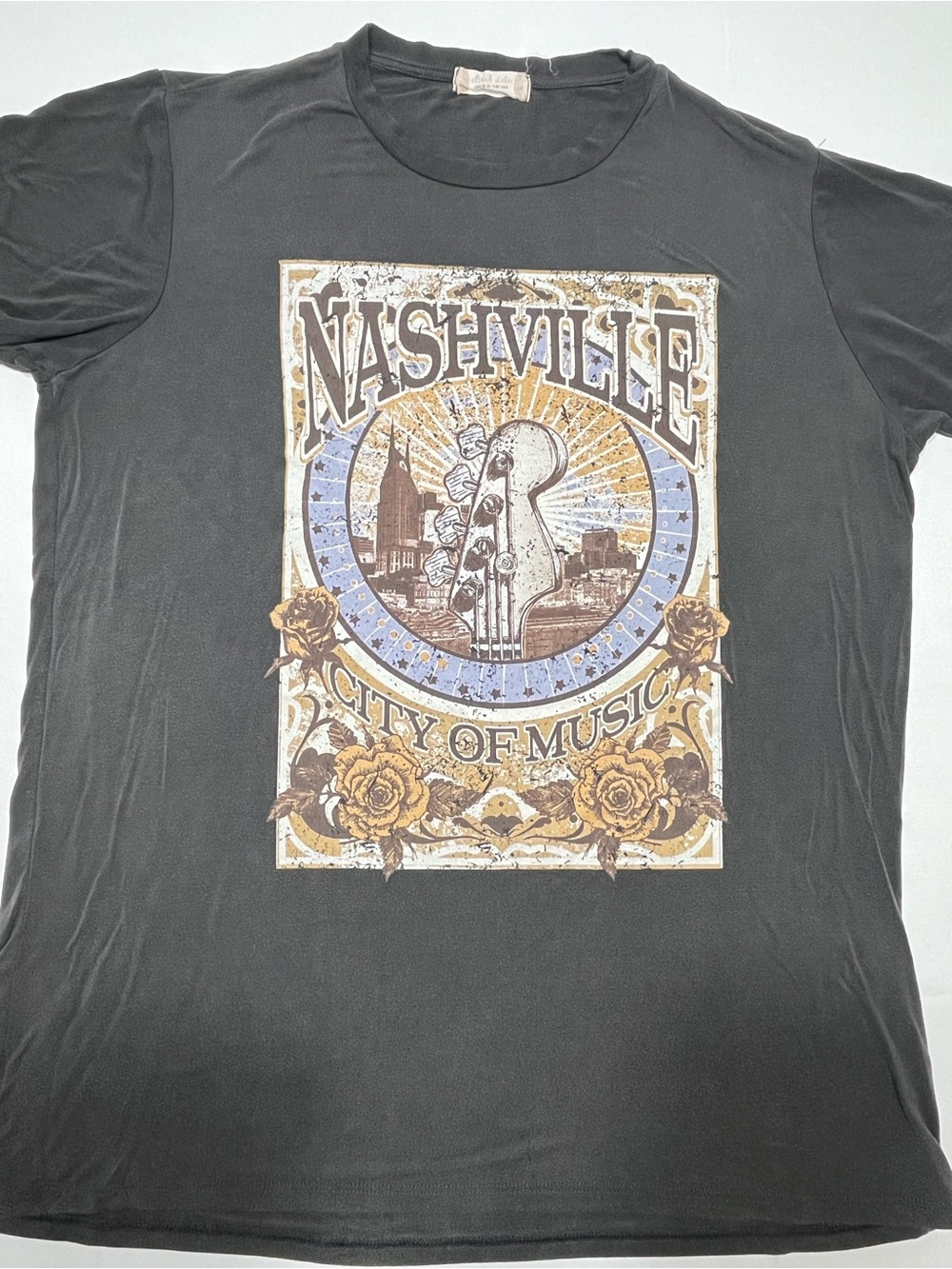 Altar’d State Nashville City of Music Graphic Tee Black Women’s XL USA Made